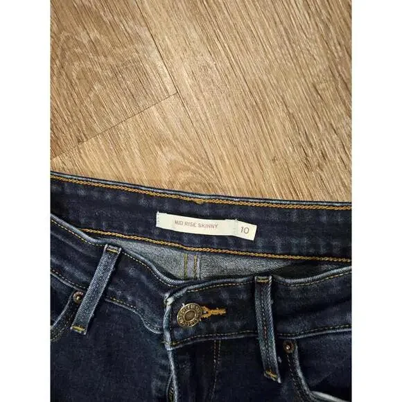 Levi's Mid Rise Skinny Jeans Size 10 - Picture 2 of 5